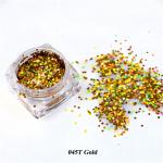 Caixa Acrilica Glitter para Decoração Unha - Confete - Ouro - Prata - Branco